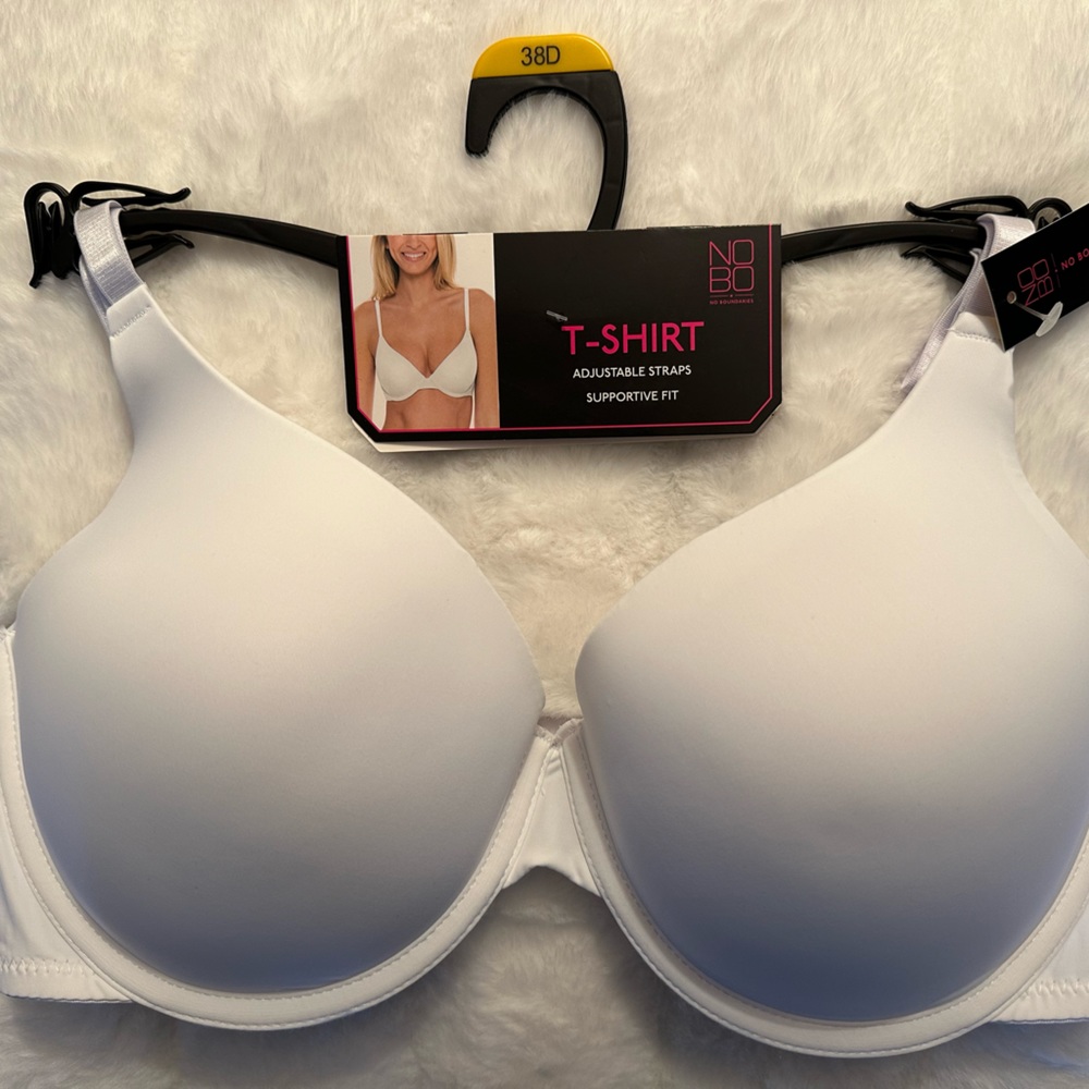 NOBO White T-shirt Bra New